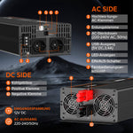 [Brukt-lignende ny] Litime 3000W Reiner Sinsus Waves Inverter 12VDC til 230VAC Konverter