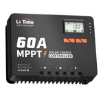 Litime 60A MPPT 12V/24V/36V/48V Автоматичен DC входен слънчев товарач с Bluetooth адаптер