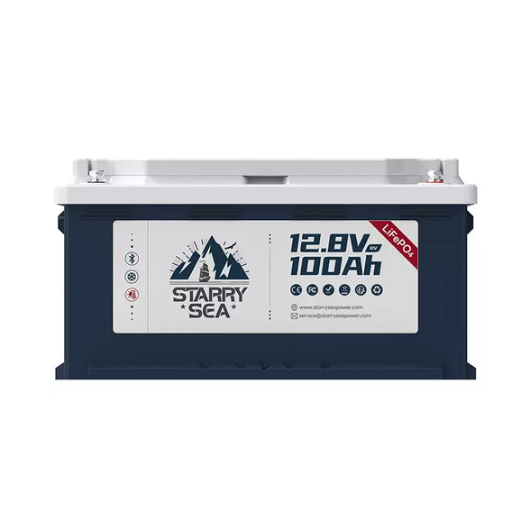 Litime 12V 100ah H190 LifePo4 Battery, Hoch188mm, 1280wh, 100A BMS, maks. 15000 sykluser