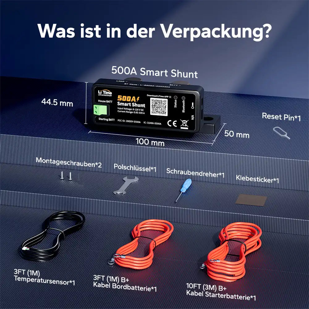 LiTime 500A Smart-Batterieshunt mit Bluetooth