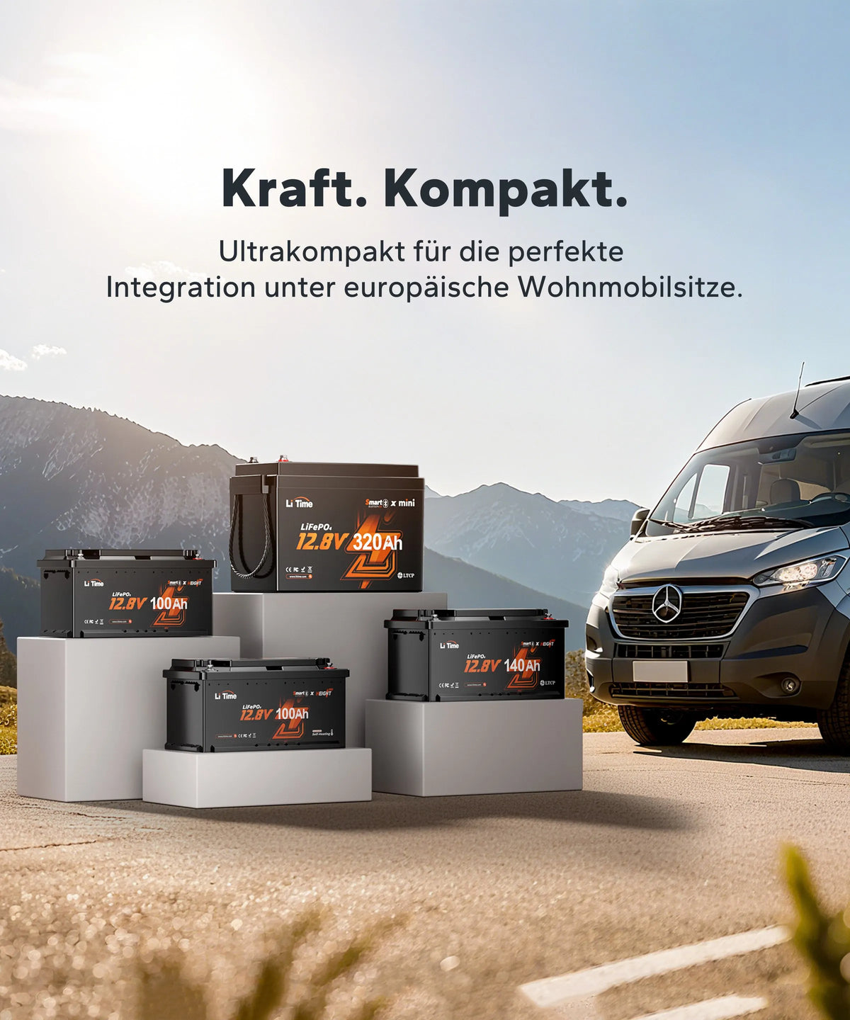 LiTime Lithium-Batterie im kompakten Format für Wohnmobile und Campervans