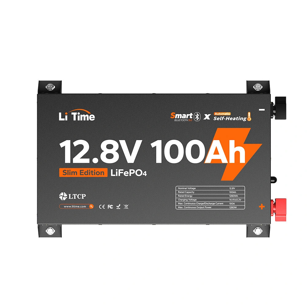 【NEU!】LiTime 12V 100Ah Ultra Slim LiFePO4 mit Bluetooth & Selbsterwärmung – für Wohnmobile, Pickups & Campervans