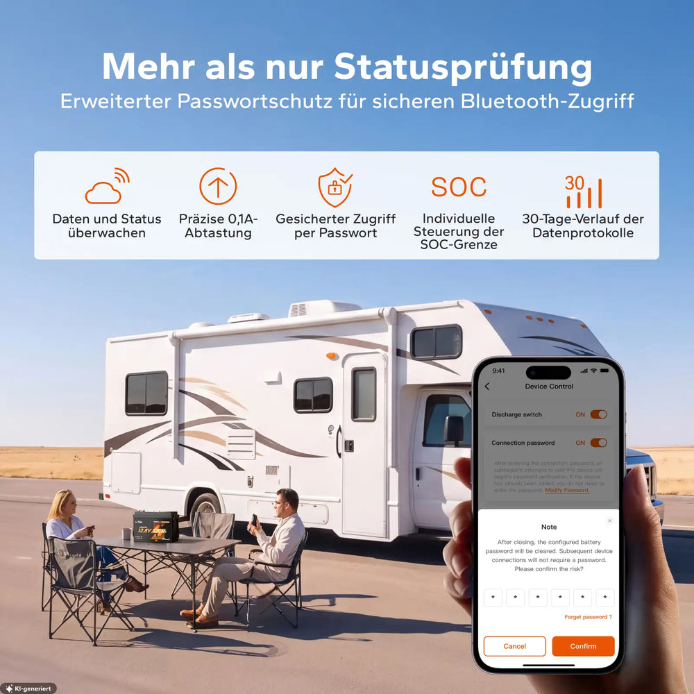 LiTime 12V 320Ah LiFePO4-Batterie mit Bluetooth-Fernüberwachung und geschütztem Zugriff