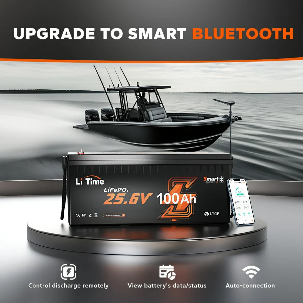 LiTime 24V 100Ah LiFePO4-Batterie in der Produktansicht
