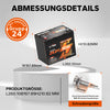 LiTime 24V 50Ah Group 24 LiFePO4 Batterie mit M8 Anschlüssen und kompakten Maßen