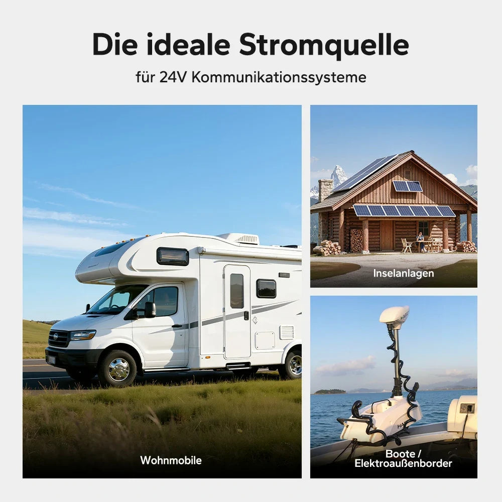 LiTime 24V 100Ah Smart ComFlex LiFePO4 – Bluetooth & Victron compatible