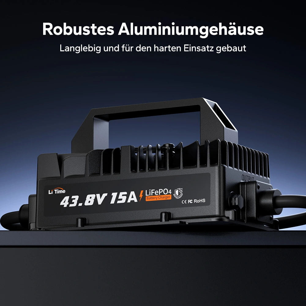 LiTime 36V 15A LiFePO4-Batterieladegerät IP66 wasserdicht