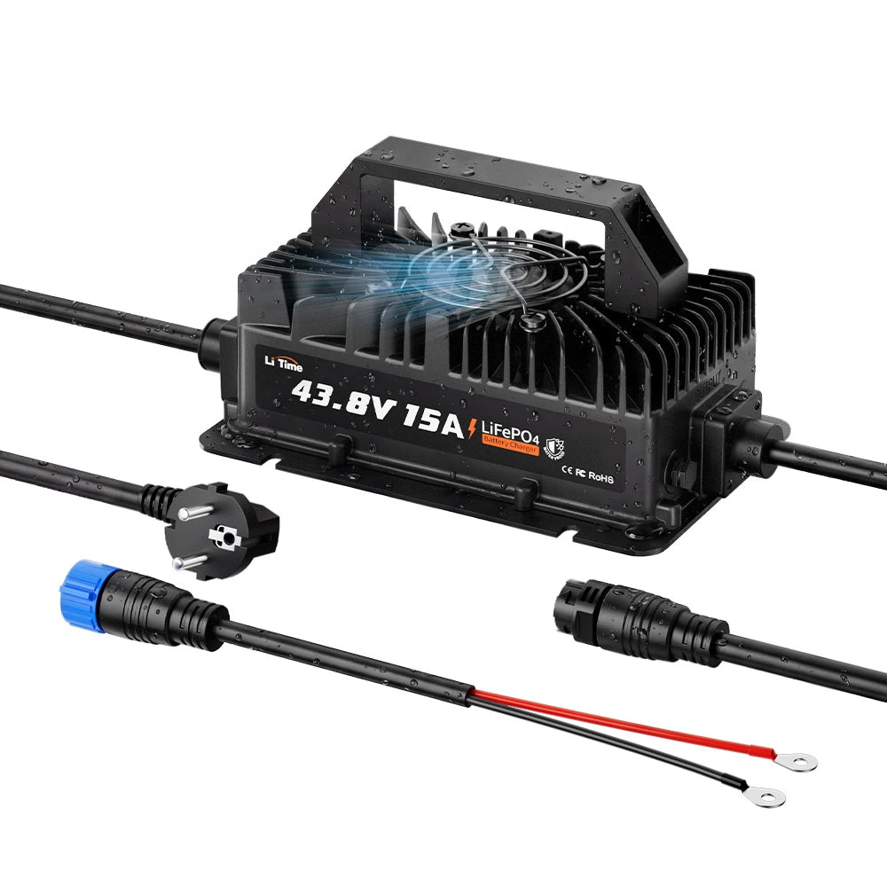 LiTime 36V 15A LiFePO4-Batterieladegerät IP66 wasserdicht