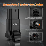 Universal AC-EV ladestasjonsadapter Type 2 på Schuko Connector, ideell for e-sykler, scootere og litiumbatteriladere