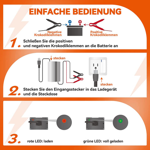 Ampere Time 14,6V 10A, Intelligentes AC-DC Batterieladegerät - Silber Amperetime DE