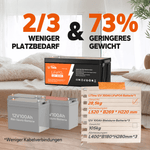 LiTime Lithium Batterie 300Ah 2/3 weniger Platzbedarf & 73% gerineres Gweicht