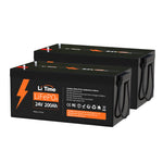 LiTime 24V 200Ah Lithium-Batterie 2 Pack