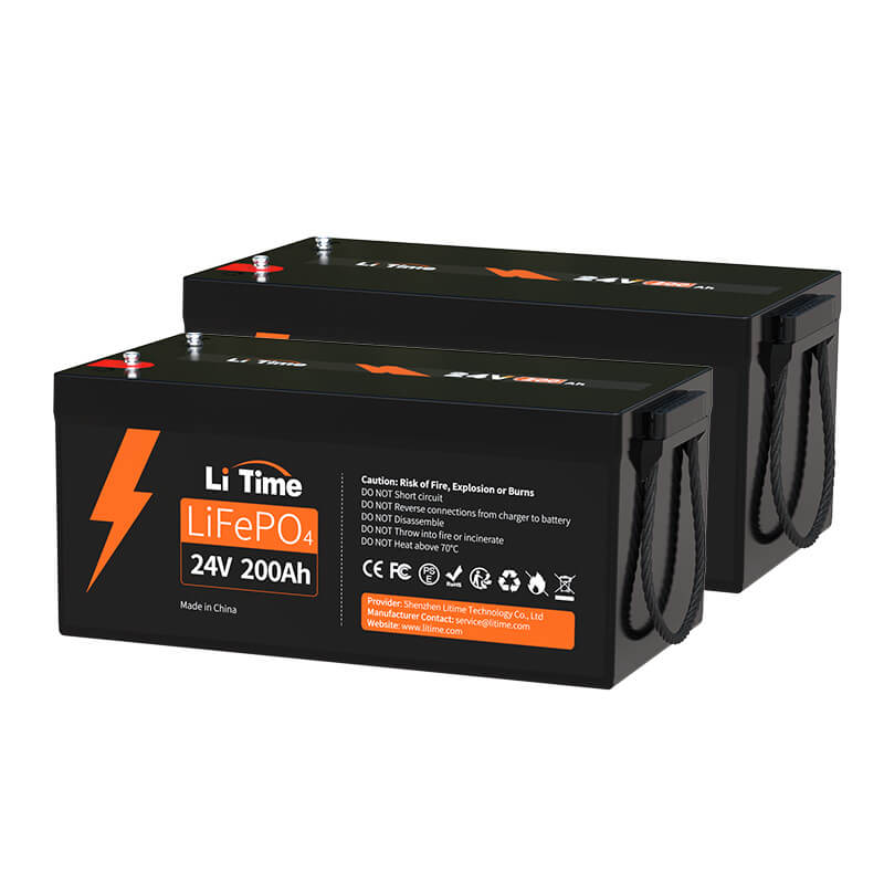 LiTime 24V 200Ah Lithium-Batterie 2 Pack
