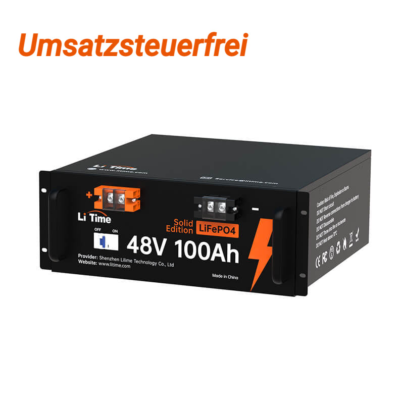 【0% IVA】Batería LiTime 48V 100Ah Lithium LiFePO4 (SOLO para edificios residenciales y SOLO en DEU - Solo para clientes en Alemania)