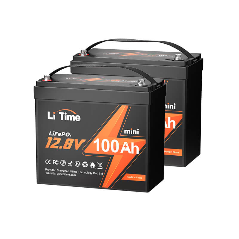 🆕Batería de litio LiTime 12V 100Ah MINI LiFePO4🔥 - 2 Pack