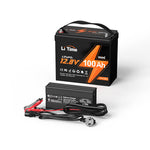 12V 100Ah mini Lithium LiFePO4 Batterie und ein Ladegerät für 12V Batterie