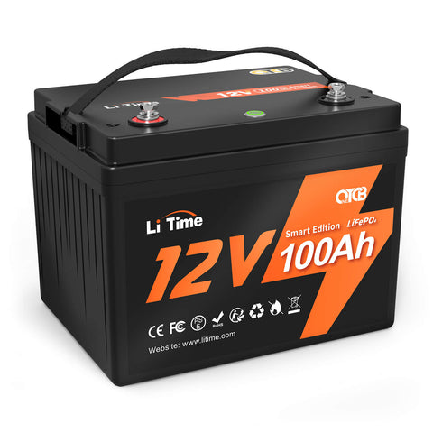 LiTime 12V 100Ah Smart Lithium LiFePO4 battery