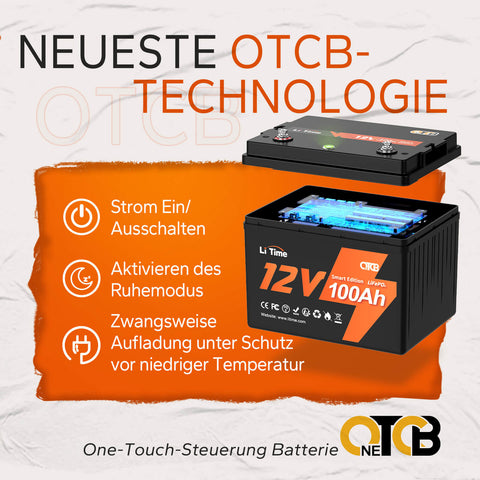 4 × batterie intelligente 12V 100Ah🔥Et un chargeur 14,6V 20A gratuit pour vous🔥