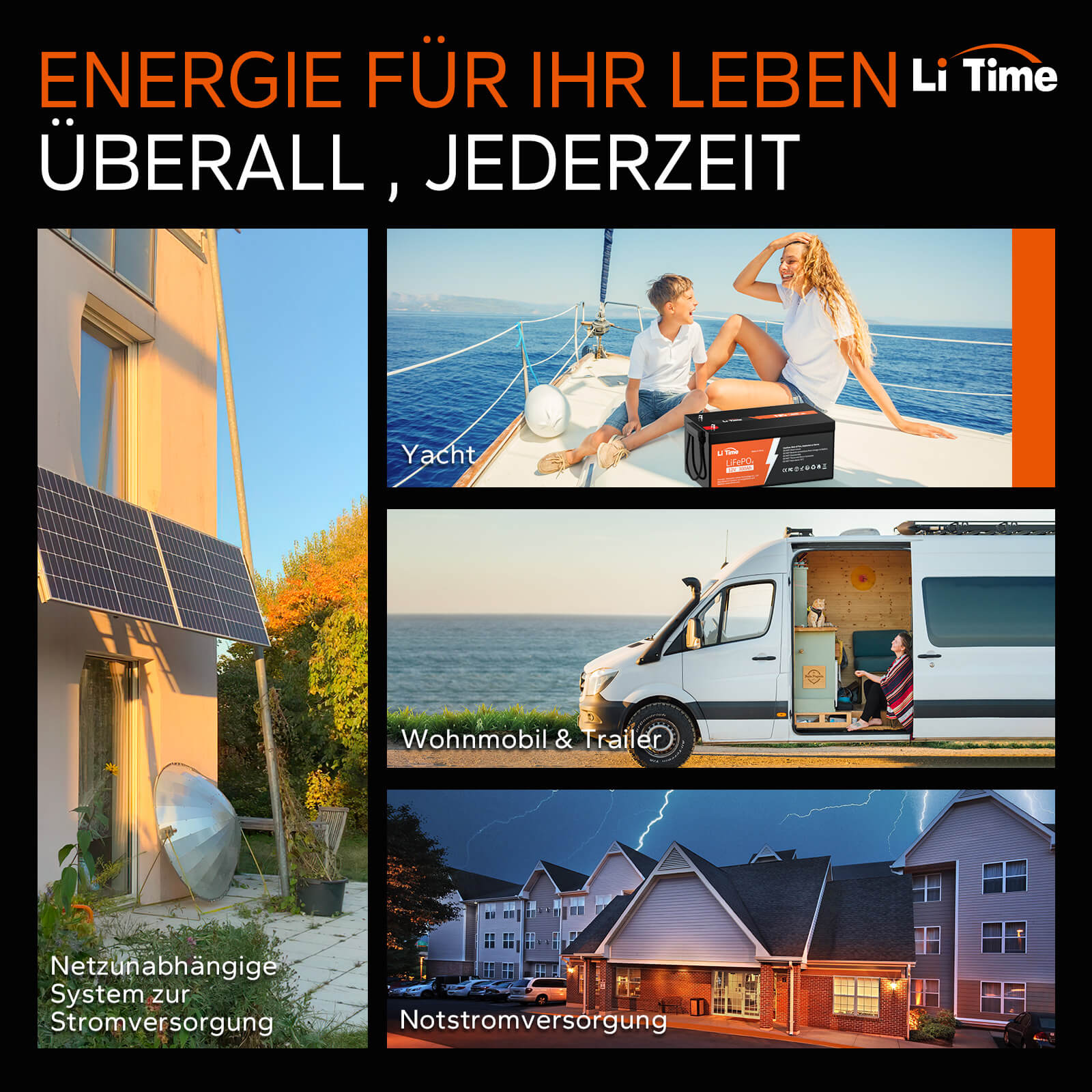 【0% TVA】Batterie LiTime 12V 300Ah Lithium LiFePO4 (UNIQUEMENT pour les bâtiments résidentiels et UNIQUEMENT en DEU - Uniquement pour les clients en Allemagne)