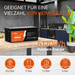 LiTIime 12V 400Ah Akku ist geeignet für eine vielzahl von Heimgeräten